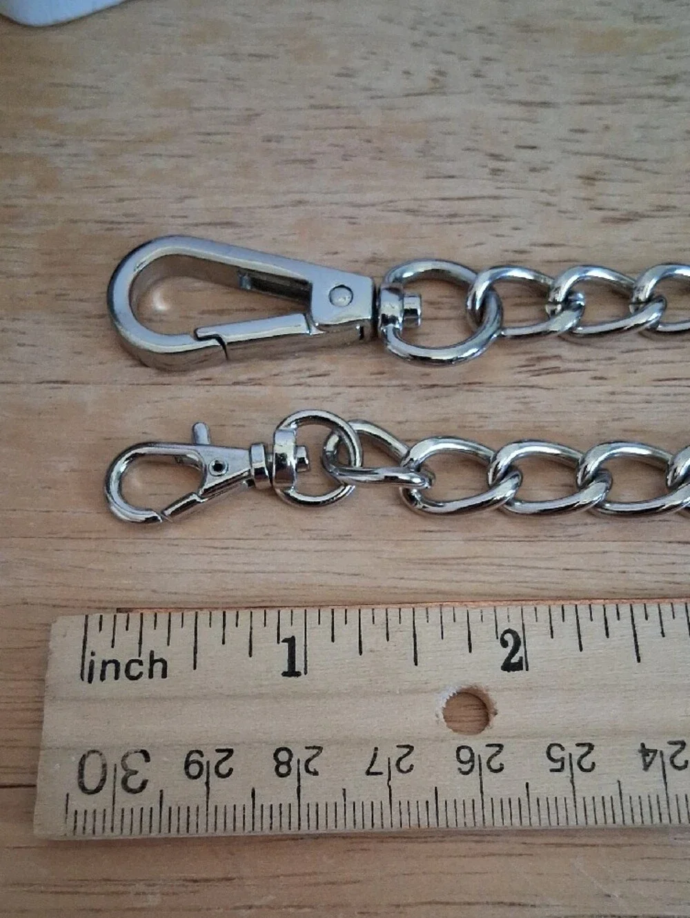 Silver Wallet KeyChain with Dual Lobster Clasps NN130